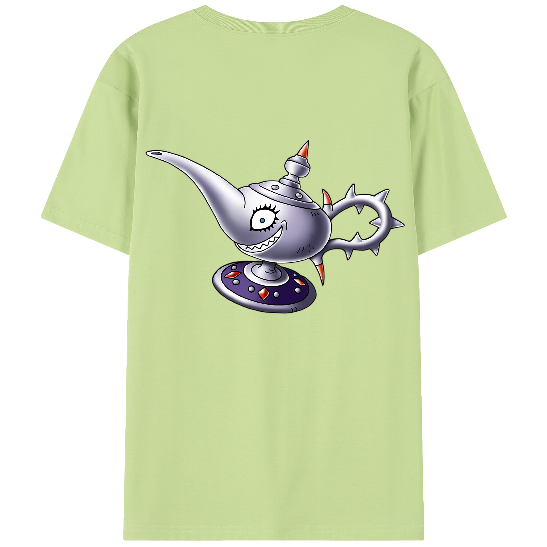（画像用） ドラゴンクエスト Doragon Kuesuto Dragon Quest 綿100％半袖Tシャツ（背面プリント）